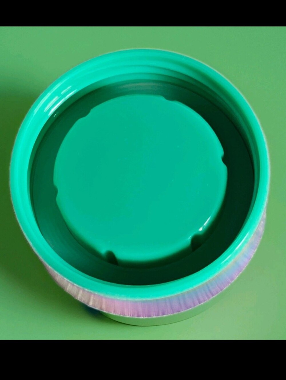 NWOT "Vtg"Starbucks agua glass water btl swimming siren. Irid ss and plastic lid - Picture 7 of 7